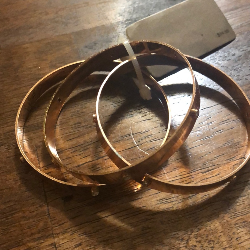Set of 3 brackets copper color